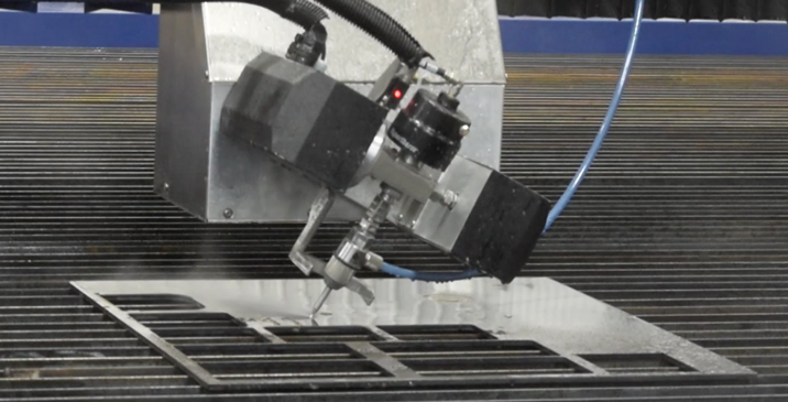 Water jet cutting process