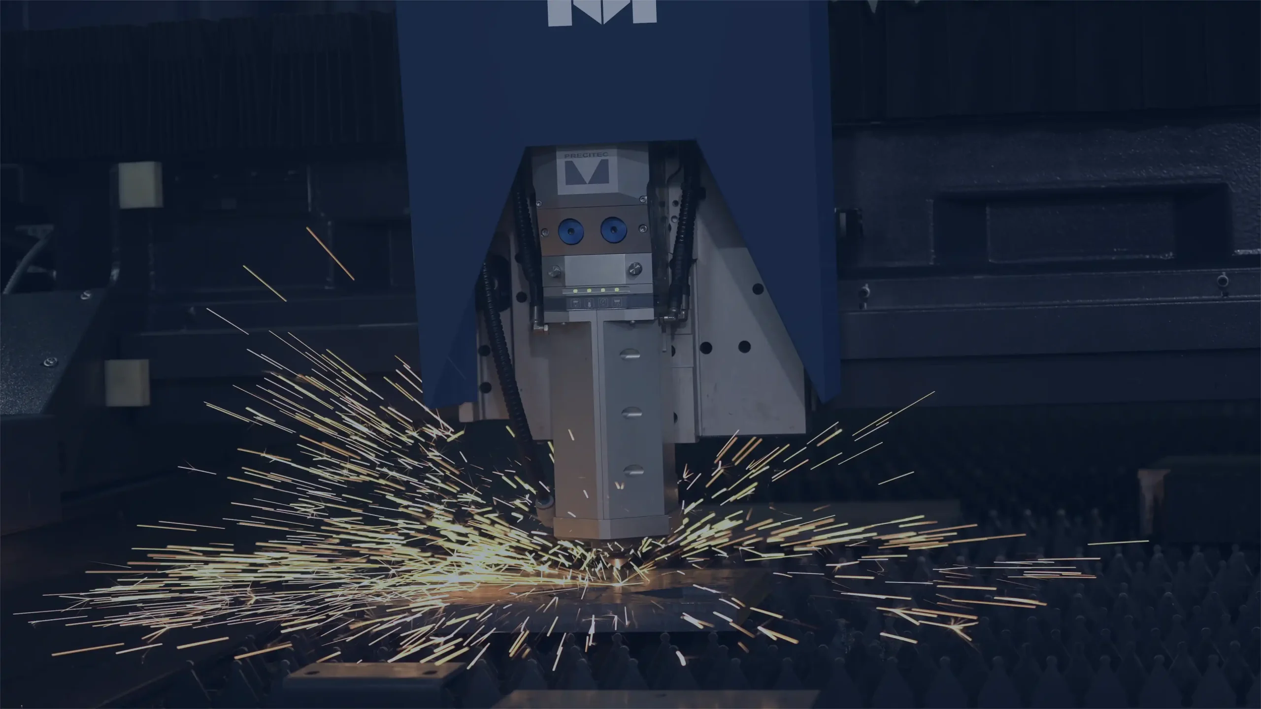 A CNC plasma cutter close-up