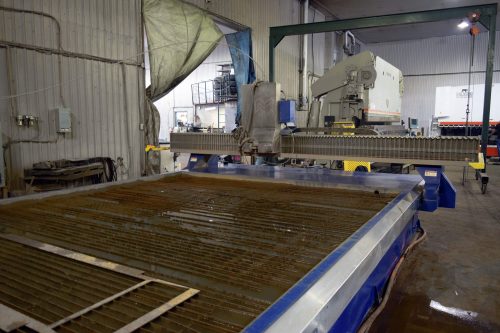 A Machitech plasma cutter in action