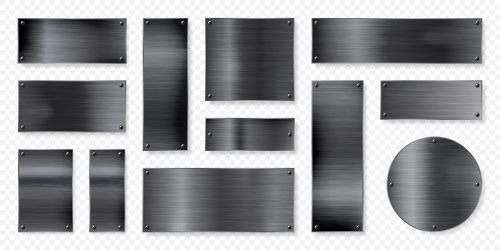 an array of stainless steel sheets